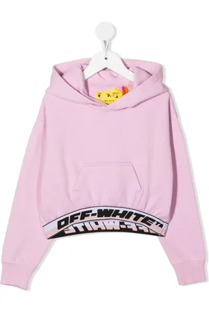 OFF-WHITE Logo-waistband cotton hoodie