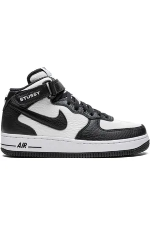 Nike X St??ssy Air Force 1 Mid "Light Bone Black" sneakers