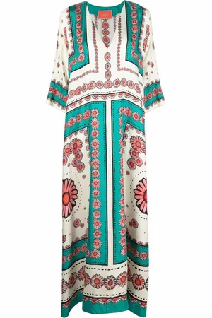 La DoubleJ Muumuu floral-print dress