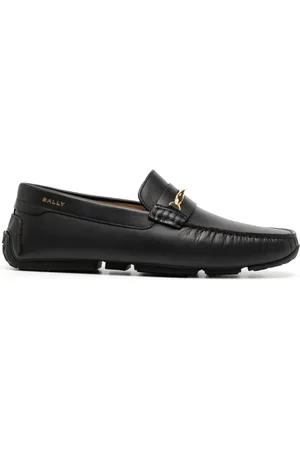 Bally Almond-toe leather loafers