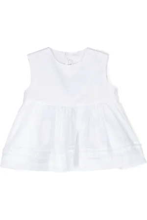 Il gufo Cheesecloth logo-embroidered midi dress