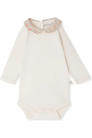 BONPOINT Cygne floral-print-collar cotton body