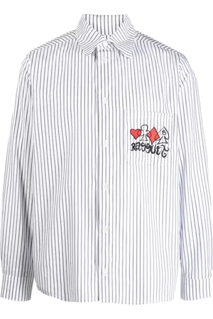 Rassvet Logo-embroidered striped cotton shirt