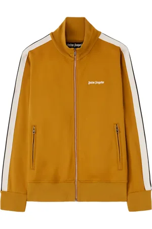 Palm Angels Logo-embroidered zip-up jacket