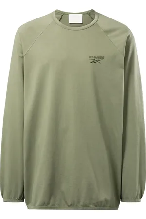 Reebok Logo-embroidered raglan long sleeves T-shirt
