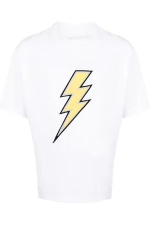 Neil Barrett Thunderbolt-embroidered cotton T-shirt