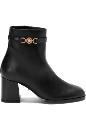 VERSACE Leather ankle boots