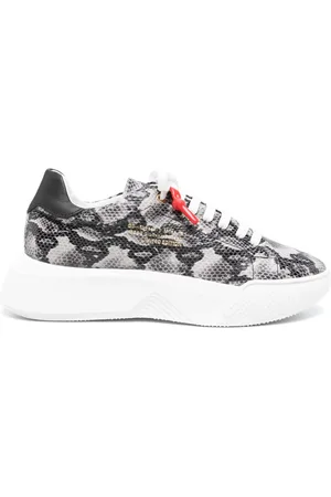 Giuliano Galiano Nemesis python-print leather sneakers