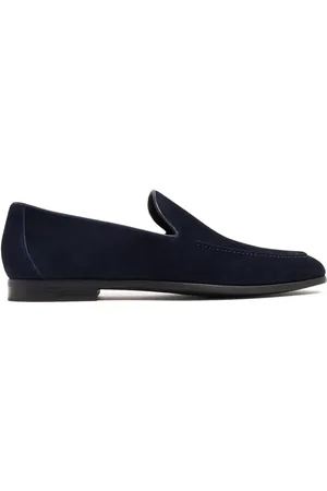 Magnanni Almond-toe suede loafers