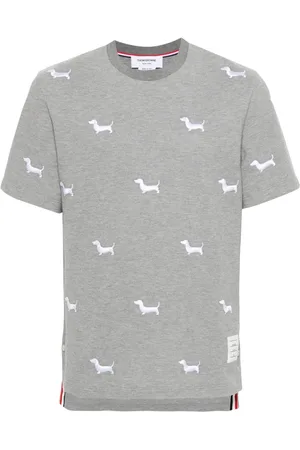 Thom Browne Dog-embroidery T-shirt
