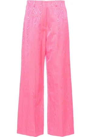 FORTE FORTE Patterned-jacquard straight-leg jeans