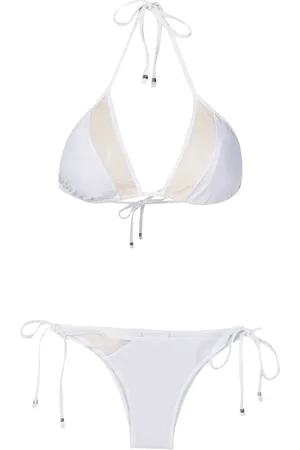 AMIR SLAMA Sheer-panels triangle bikini
