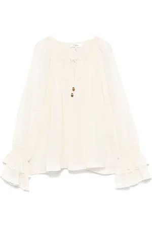 Chloé Gathered silk blouse