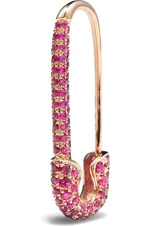 Anita Safety-Pin ruby-embellished earring