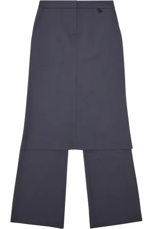 Diesel Layered straight-leg skirt trousers
