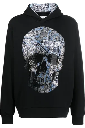 Philipp Plein Rhinestone-embellished skull hoodie