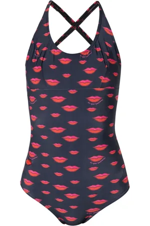AMIR SLAMA Lip-print cut-out swimsuit