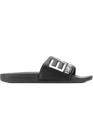 EA7 Logo-embossed slides