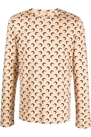 Marine Serre Crescent Moon-print long-sleeve top