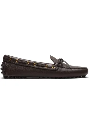 CAR SHOE Grained-leather driving shoes