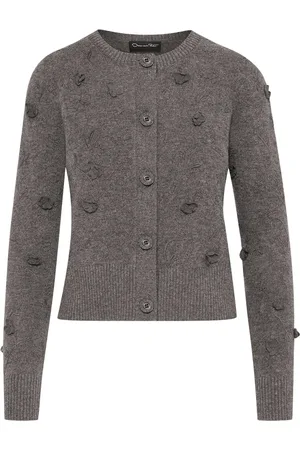 Oscar de la Renta Orchid embroidered cardigan