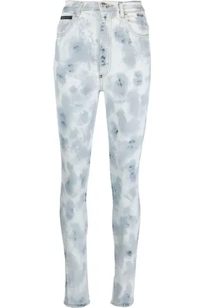 Philipp Plein High-waisted tie-dye jeggings