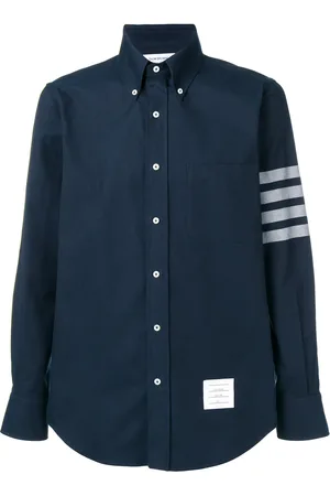 Thom Browne 4-bar Solid Rwb Stripe Shirt