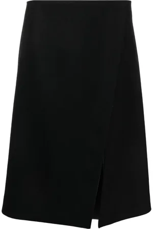 Stella McCartney Front-split felted A-line skirt