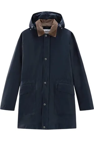 Woolrich Hooded waxed coat