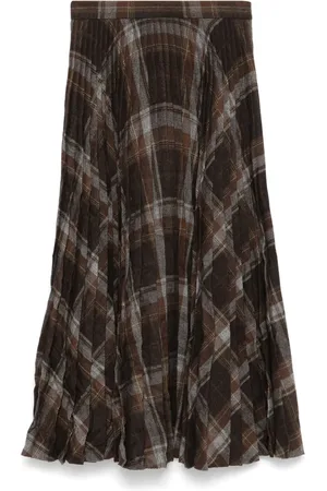 Balenciaga Pleated crease-effect midi skirt