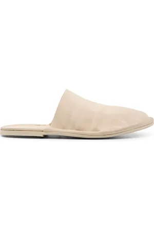 MARSÈLL Round-toe leather slippers