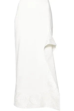 V:PM ATELIER Lynn floral-embroidered pencil skirt