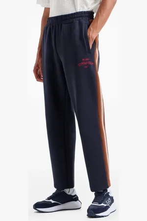 EA7 Stretch-cotton track pants