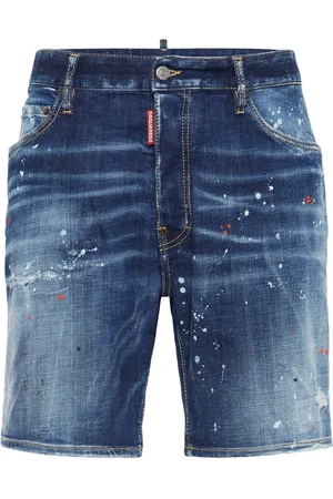 Dsquared2 Paint-splatter shorts
