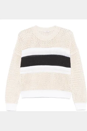 PESERICO SIGN Stripe-detailed sweater