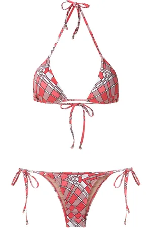 AMIR SLAMA Geometric print bikini set