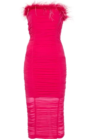 Patrizia Pepe Feather-detail midi dress
