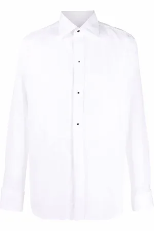 CANALI Buttoned long-sleeve tuxedo shirt