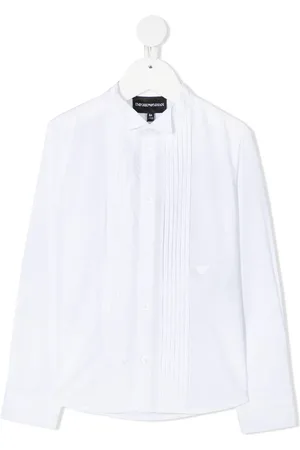 Emporio Armani Long sleeve pleated bib shirt