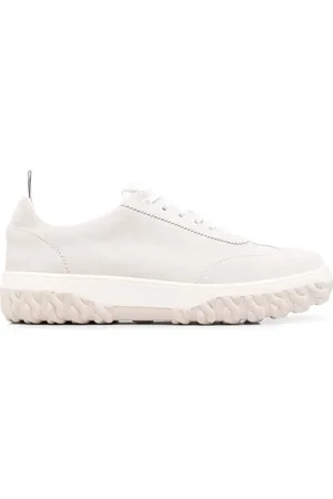 Thom Browne Grosgrain-loop trim lace-up sneakers