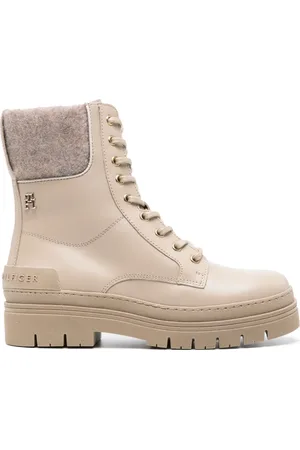 Tommy Hilfiger Monogram-plaque felted boots