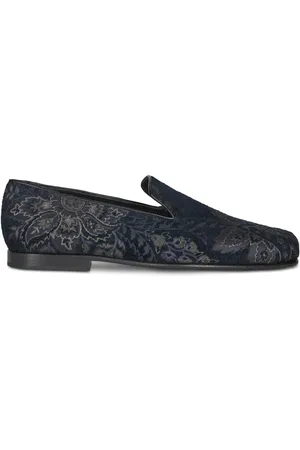 Etro Floral-motif patterned-jacquard loafers