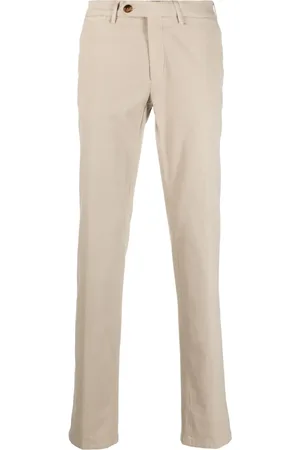 CANALI Mid-rise cotton chino trousers