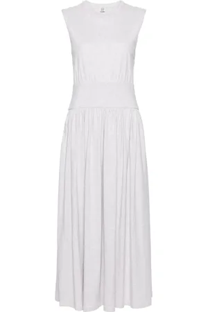Totême M??lange-effect jersey midi dress