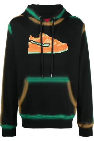 MOSTLY HEARD RARELY SEEN Furry graphic-print cotton hoodie