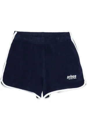 Sporty & Rich X Prince logo-embroidered cotton shorts