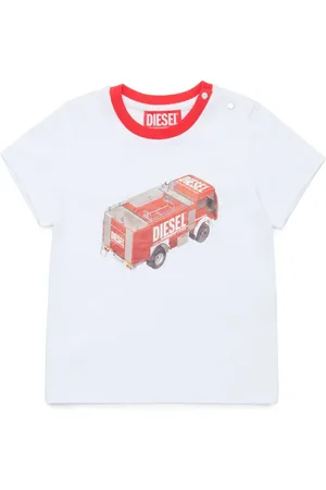 Diesel Firefighter truck print T-shirt