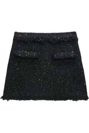 Msgm Frayed-trim boucl?? miniskirt