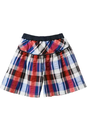 Familiar Checked wide-leg trousers