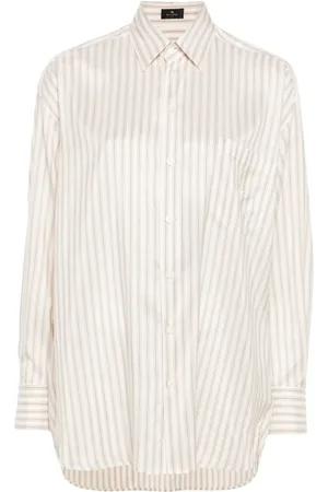Etro Pegaso-embroidered striped shirt